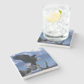 ワシの石造りのコースター ストーンコースター (横)