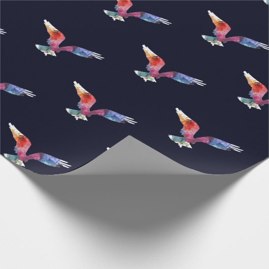 ワシの精神動物の鳥。 トーテム。 水彩画の芸術 ラッピングペーパー (角)