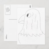 ワシの絵 ポストカード (正面/裏面)