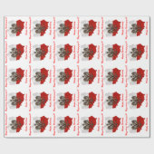 ワシの誕生日のポーランドの旗の色及び地図 ラッピングペーパー (フラット)