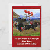 ワシの誕生日の招待のように上昇して下さい 招待状 (正面)