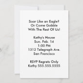 ワシの誕生日の招待のように上昇して下さい 招待状 (裏面)