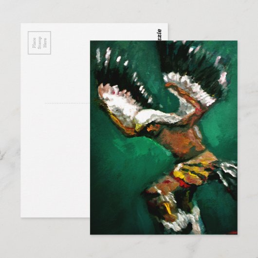 ワシの踊り ポストカード (正面/裏面)