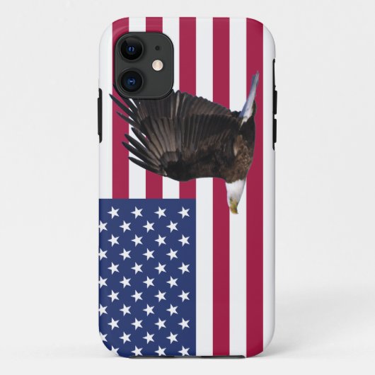 ワシのiPhone 5の場合が付いている米国旗 Case-Mate iPhoneケース (裏面)