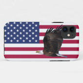 ワシのiPhone 5の場合が付いている米国旗 Case-Mate iPhoneケース (裏面(横))