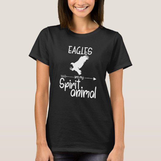 ワシは私の霊獣の女男性への鷹 Tシャツ (正面)
