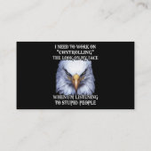 ワシは自分の表情をコントロールする必要がある 名刺 (裏面)