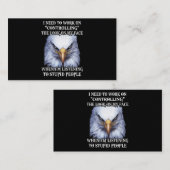 ワシは自分の表情をコントロールする必要がある 名刺 (正面/裏面)