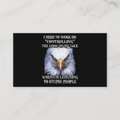 ワシは自分の表情をコントロールする必要がある 名刺 (正面)