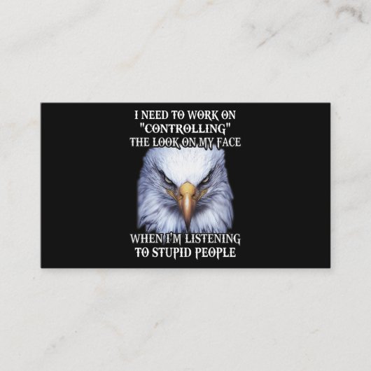 ワシは自分の表情をコントロールする必要がある 名刺 (正面)