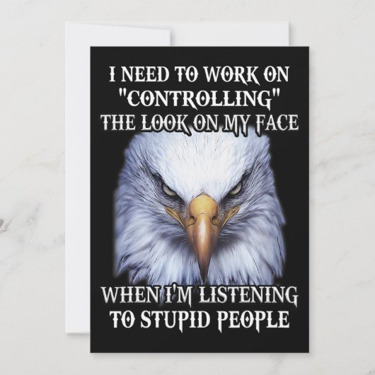 ワシは自分の表情をコントロールする必要がある 招待状 (正面)