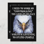 ワシは自分の表情をコントロールする必要がある 招待状 (正面/裏面)