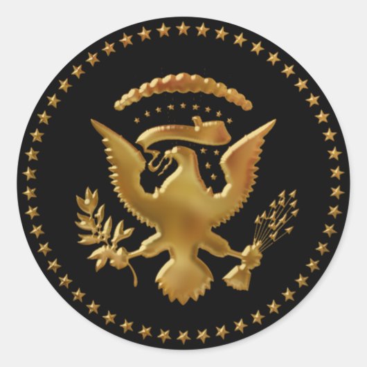 ワシは…上陸しました ラウンドシール (正面)