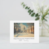 ワシパーソナライズされたントンDC新年の休日 シーズンポストカード (スタンド正面)