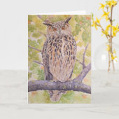 ワシミミズクのフラコ カード (黄色い花)