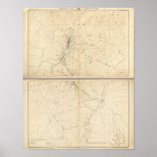 ワショー鉱業の地形図 ポスター (正面)