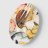 ワシリーカンディンスキーの雨の風景 ラージ壁時計 (傾斜)