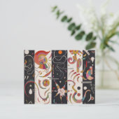 ワシリーカンディンスキーストライプの- ポストカード (スタンド正面)