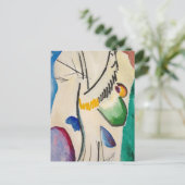 ワシリーカンディンスキー抽象芸術作品 ポストカード (スタンド正面)