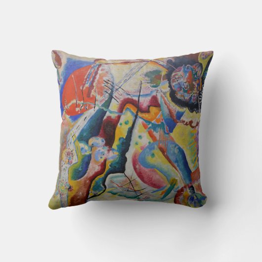 ワシリーカンディンスキー赤ステインクラシック抽象芸術アート クッション (裏面)