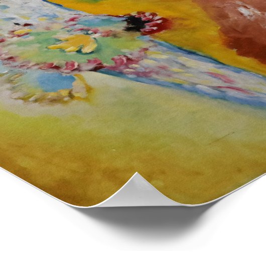 ワシリーカンディンスキー赤ステインクラシック抽象芸術アート ポスター (角)