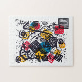 ワシリーカンディンスキー-小さな世界V抽象芸術アート ジグソーパズル (横)