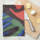 ワシリーカンディンスキーFranzマークブルーライダ絵画ーズ キッチンタオル (四つ折り)