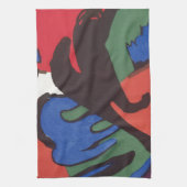 ワシリーカンディンスキーFranzマークブルーライダ絵画ーズ キッチンタオル (縦)