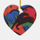 ワシリーカンディンスキーFranzマークブルーライダ絵画ーズ セラミックオーナメント (正面)