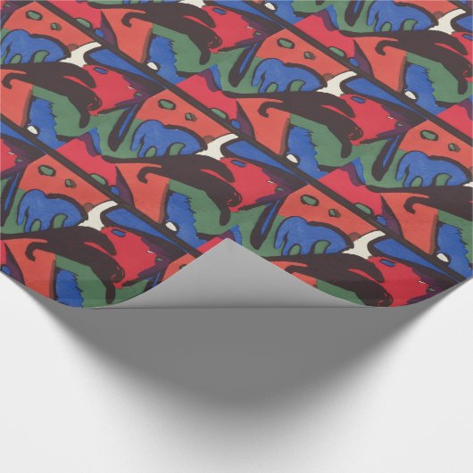 ワシリーカンディンスキーFranzマークブルーライダ絵画ーズ ラッピングペーパー (角)