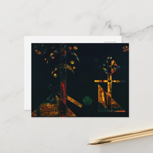 ワシリー・カンディンスキーによるクリスマスのためにニーナへ ポストカード (正面/裏面インサイチュ)