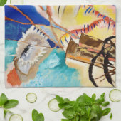 ワシリー・カンディンスキーによる即興30(キャノン) キッチンタオル (折り畳み)