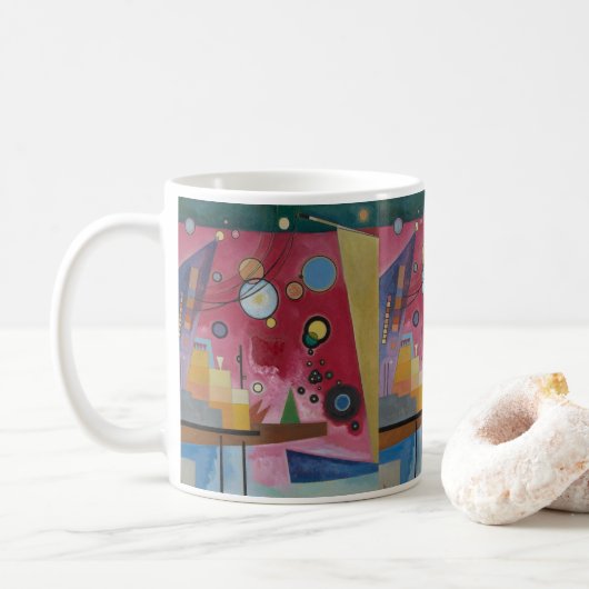 ワシリー・カンディンスキーによる重い赤 コーヒーマグカップ (ドーナツ)