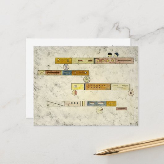 ワシリー・カンディンスキーによる『次から次へと』 シーズンポストカード (正面/裏面インサイチュ)