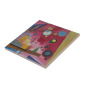 ワシリー・カンディンスキーによる「重い赤」 タイル (側面)