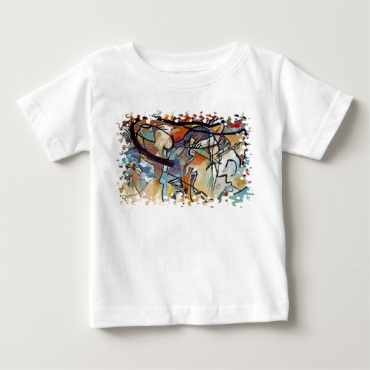 ワシリー・カンディンスキー - コンポジションV抽象芸術 ベビーTシャツ (正面)
