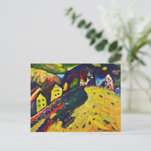 ワシリー・カンディンスキー。ムルナウの家表現主義 ポストカード (スタンド正面)