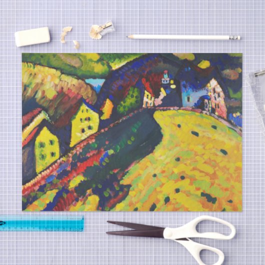 ワシリー・カンディンスキー。ムルナウの家表現主義 薄葉紙 (クラフト)