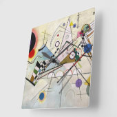 ワシリー・カンディンスキー – 構成VIII 1923年 スクエア壁時計 (傾斜)