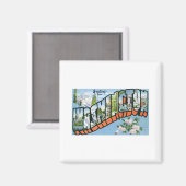 ワシントンからの挨拶州 マグネット (正面/裏面)