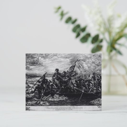 ワシントンがデラウェアを渡る ポストカード (スタンド正面)