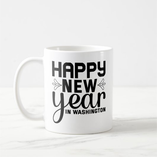 ワシントンで新年を祝おう-54688 コーヒーマグカップ (左)