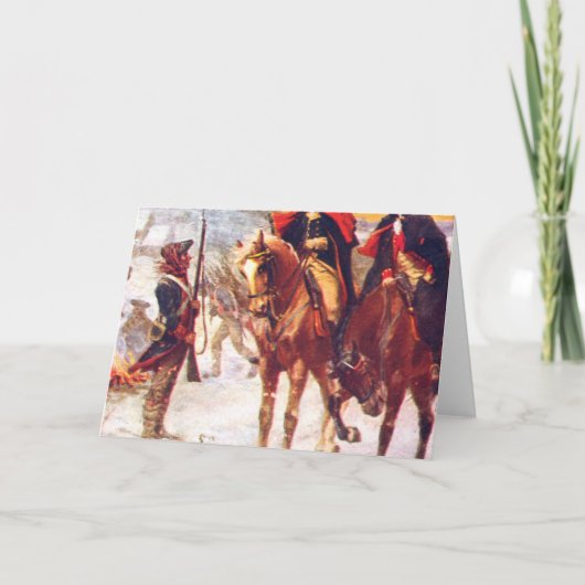 ワシントンとラファイエットアットバレーフォージ カード (正面)