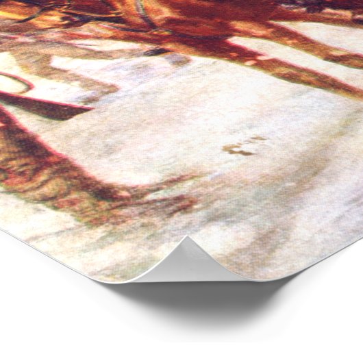 ワシントンとラファイエットアットバレーフォージ ポスター (角)