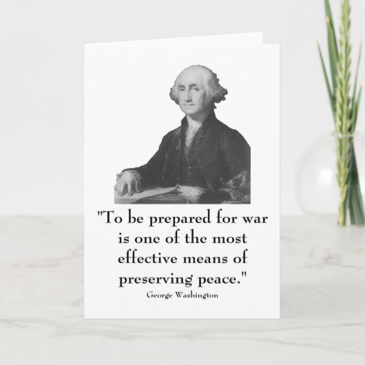 ワシントンと引用文 カード (正面)