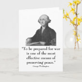 ワシントンと引用文 カード (黄色い花)