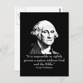 ワシントンと引用文 ポストカード (正面/裏面)