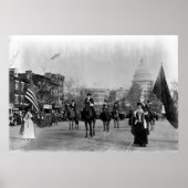 ワシントンに女性参政権が行進 ポスター (正面)