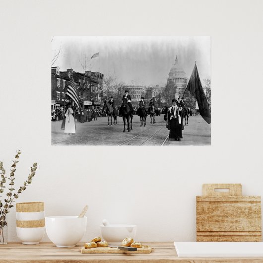 ワシントンに女性参政権が行進 ポスター (キッチン)