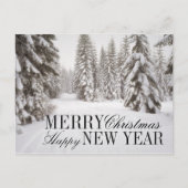 ワシントンのクリスタルマウンテンエリアで冬の雪 シーズンポストカード (正面)